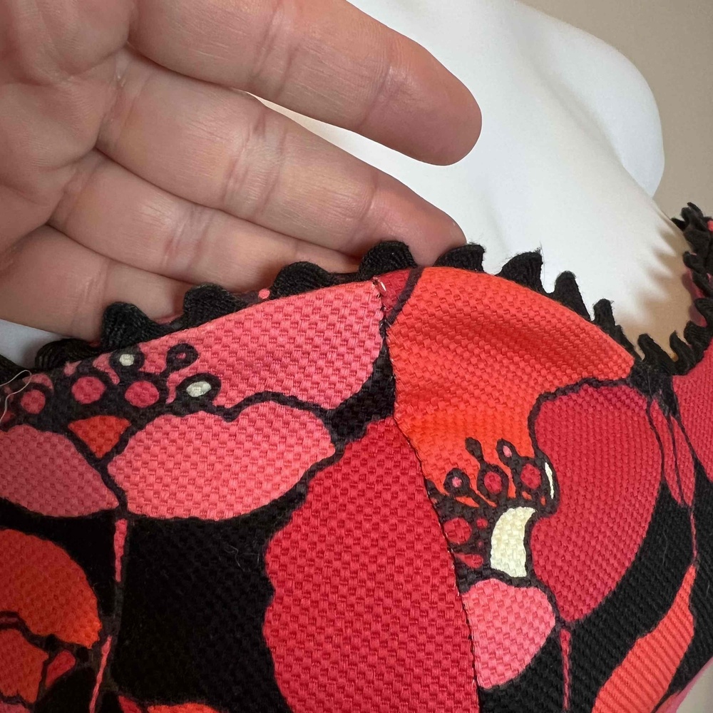 Judith March Pink Large Floral Print Sweetheart Neckline Pleated Strapless Dress - Picture 8 of 13